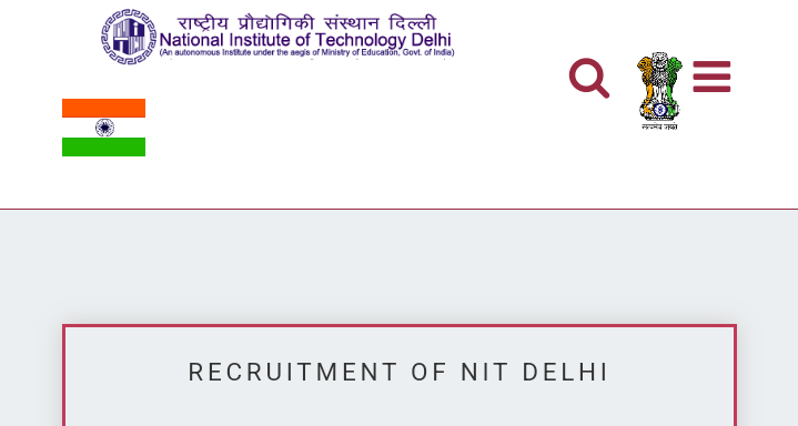 NIT DELHI NON TEACHING RECRUITMENT : दिल्ली जॉब्स 2023