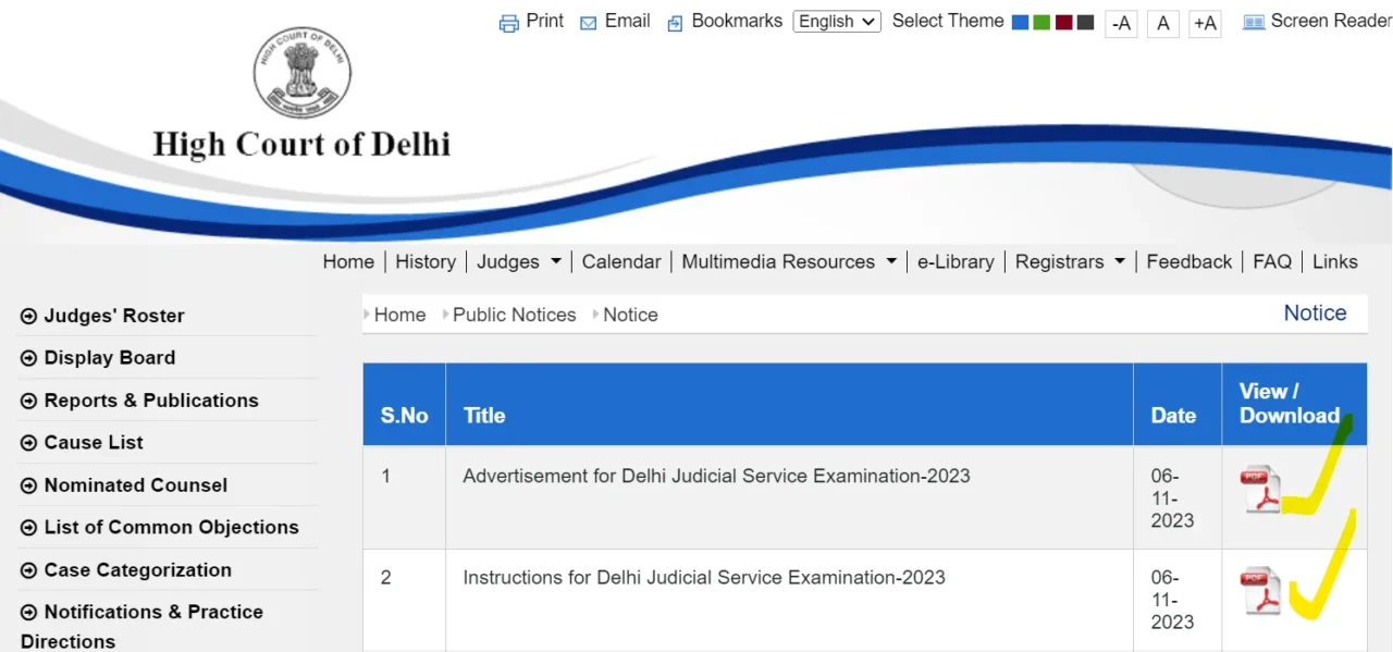 DELHI JUDICIAL SERVICE VACANCY 2023 NOTIFICATION ONLINE FORM