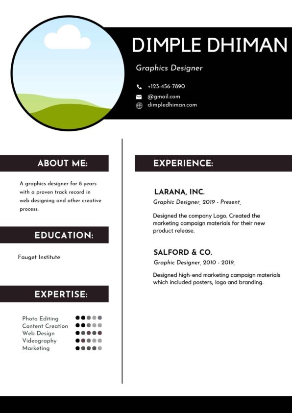 Graphics Designer Resume Format